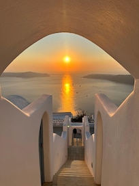 Stairway sunset view