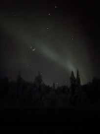 Nordlys set fra hytte 4.