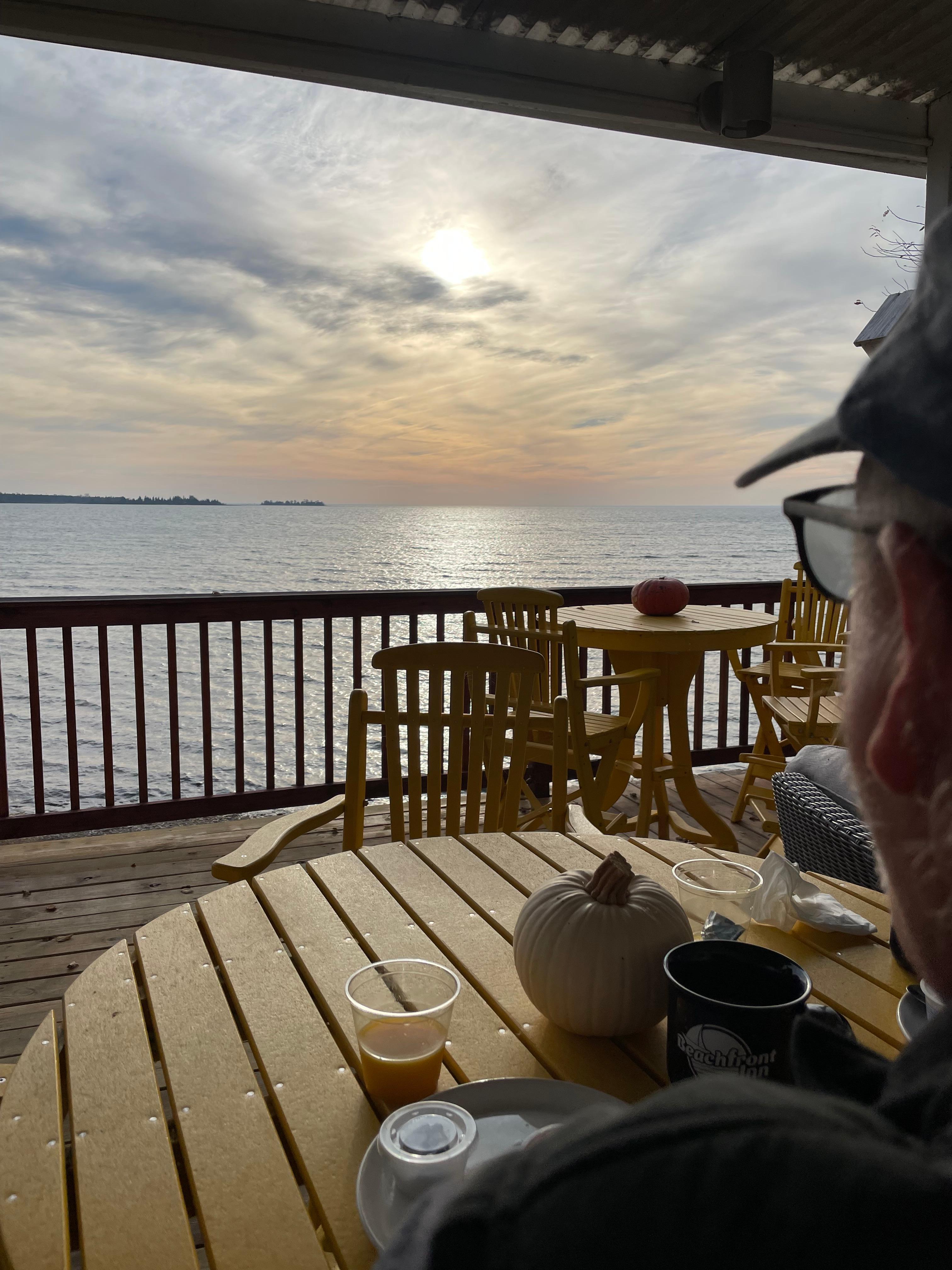 Simple breakfast on the deck