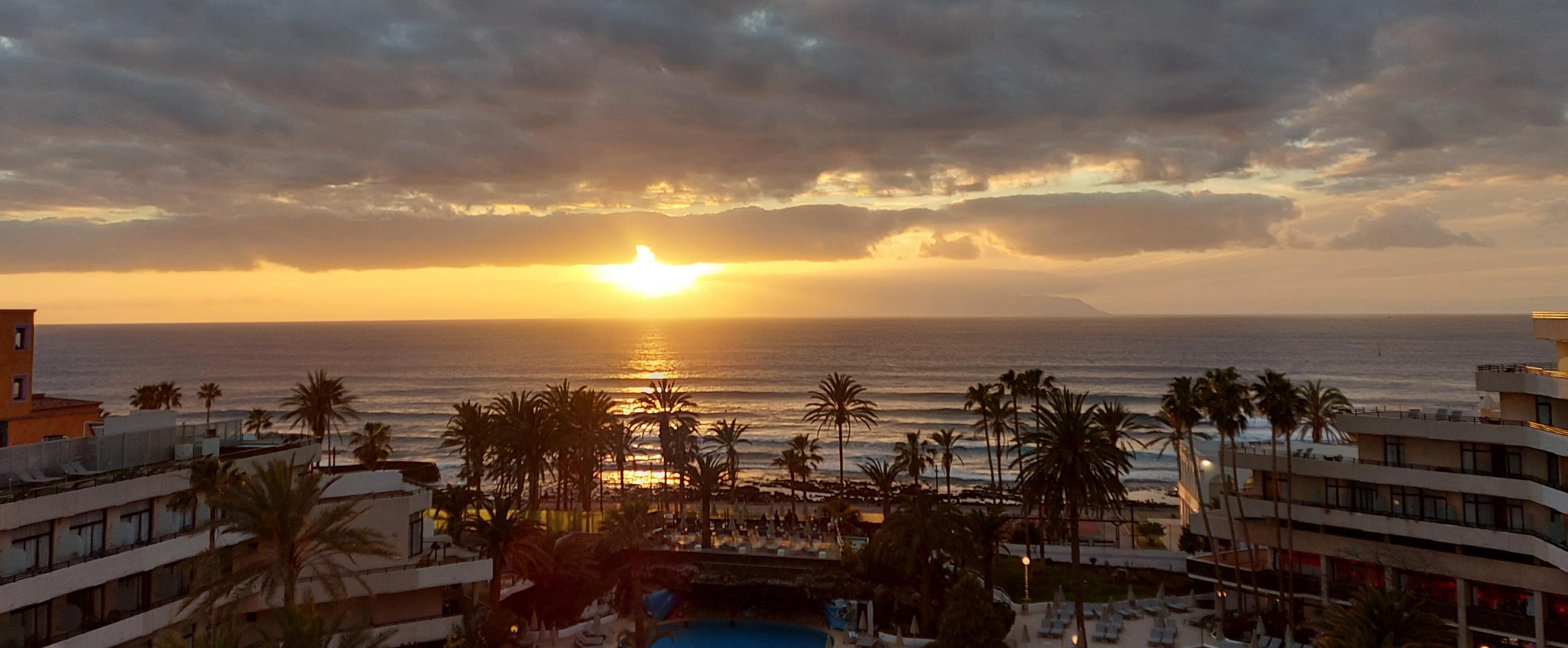 Sunset from the balcony 