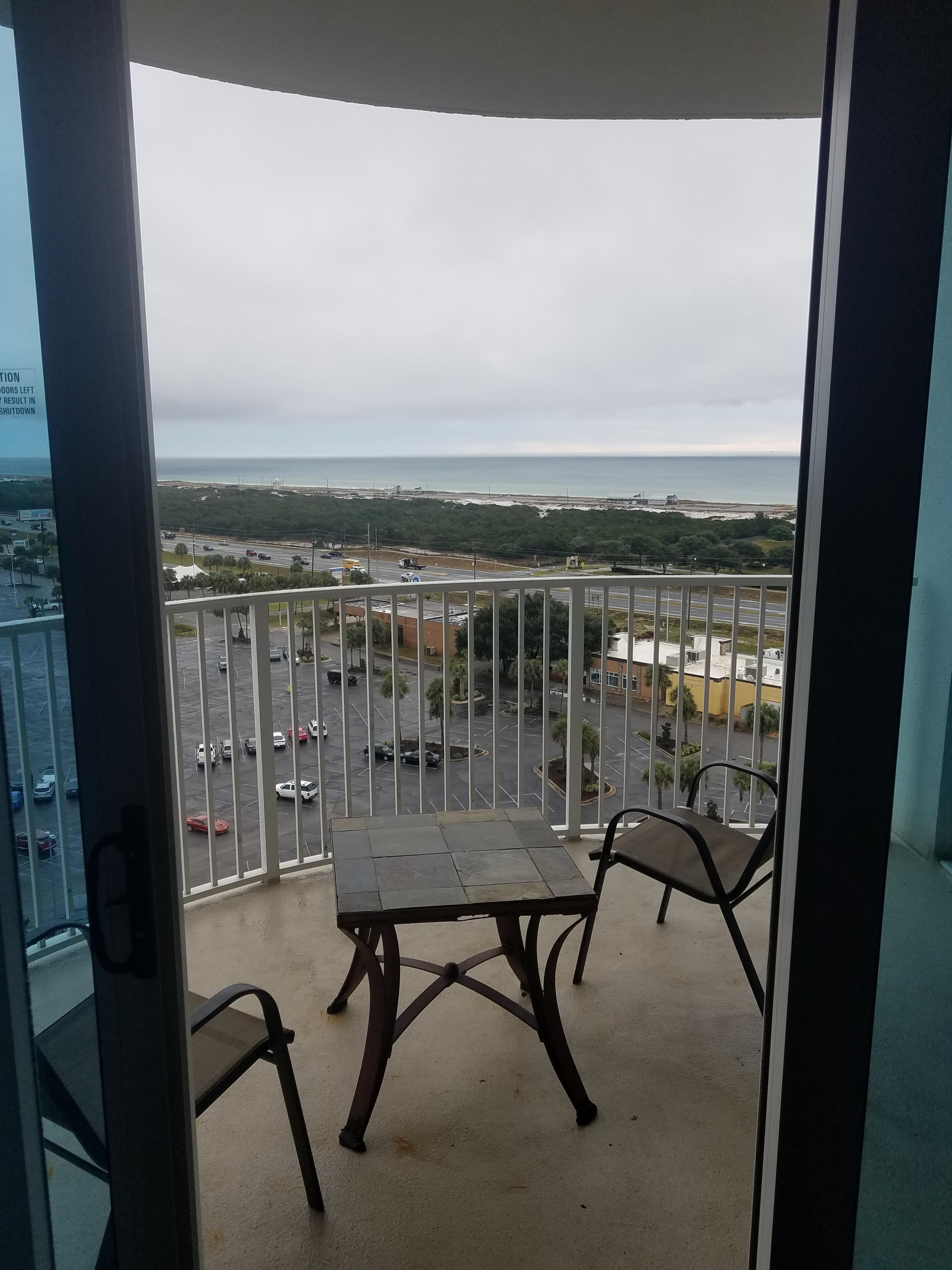 Ocean view from our 12th story balcony. 