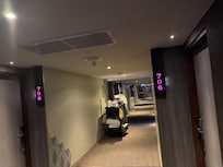 Hallway. I liked the pink numbers.