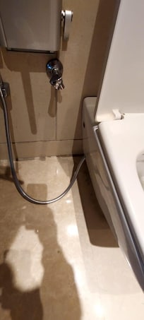 broken health faucet in handicap / family room in lobby area