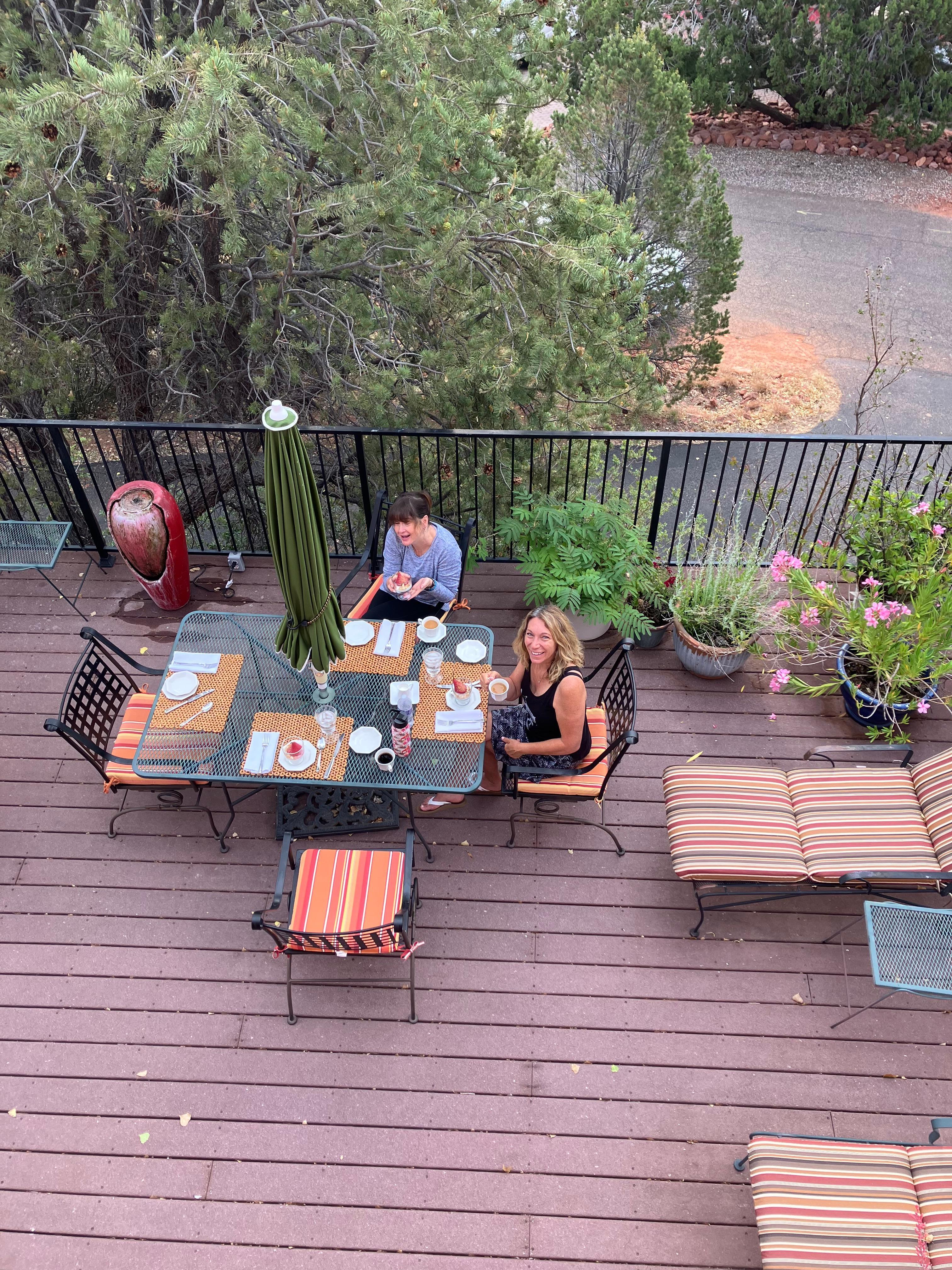 View of breakfast patio 