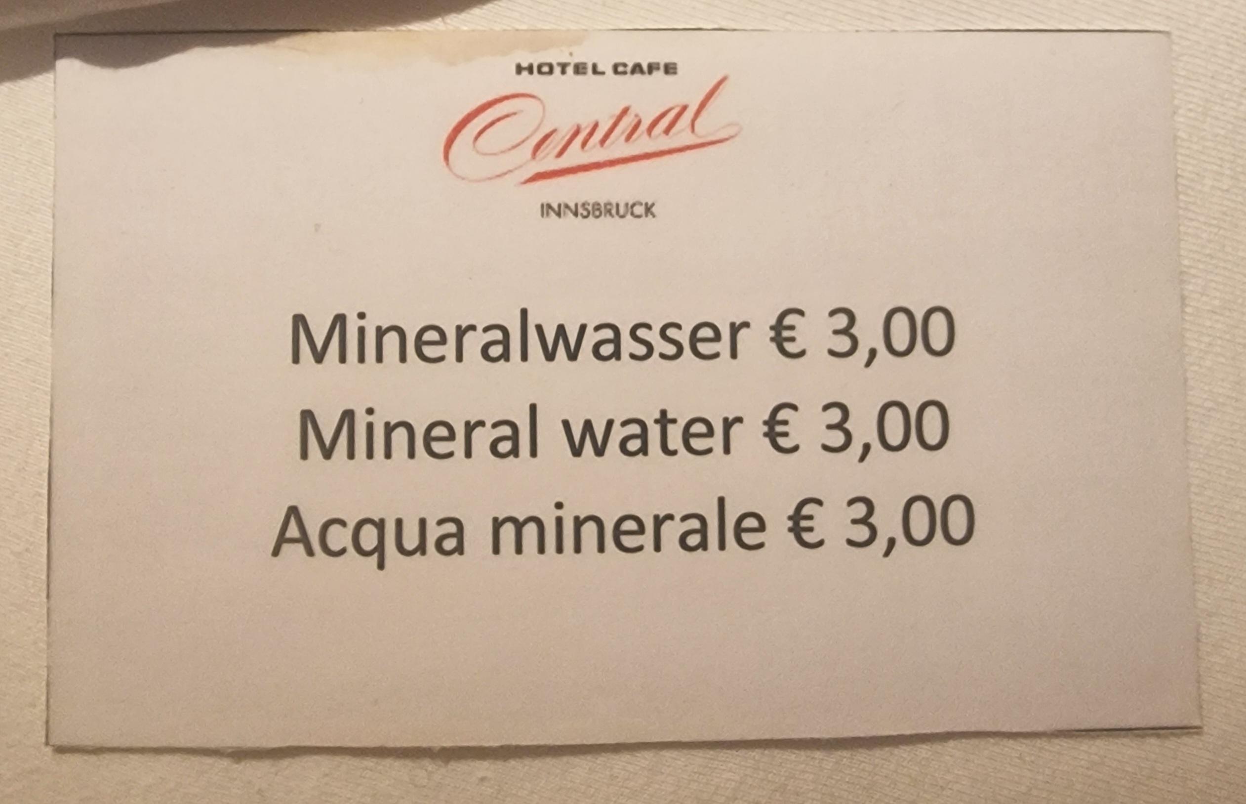 Water €3