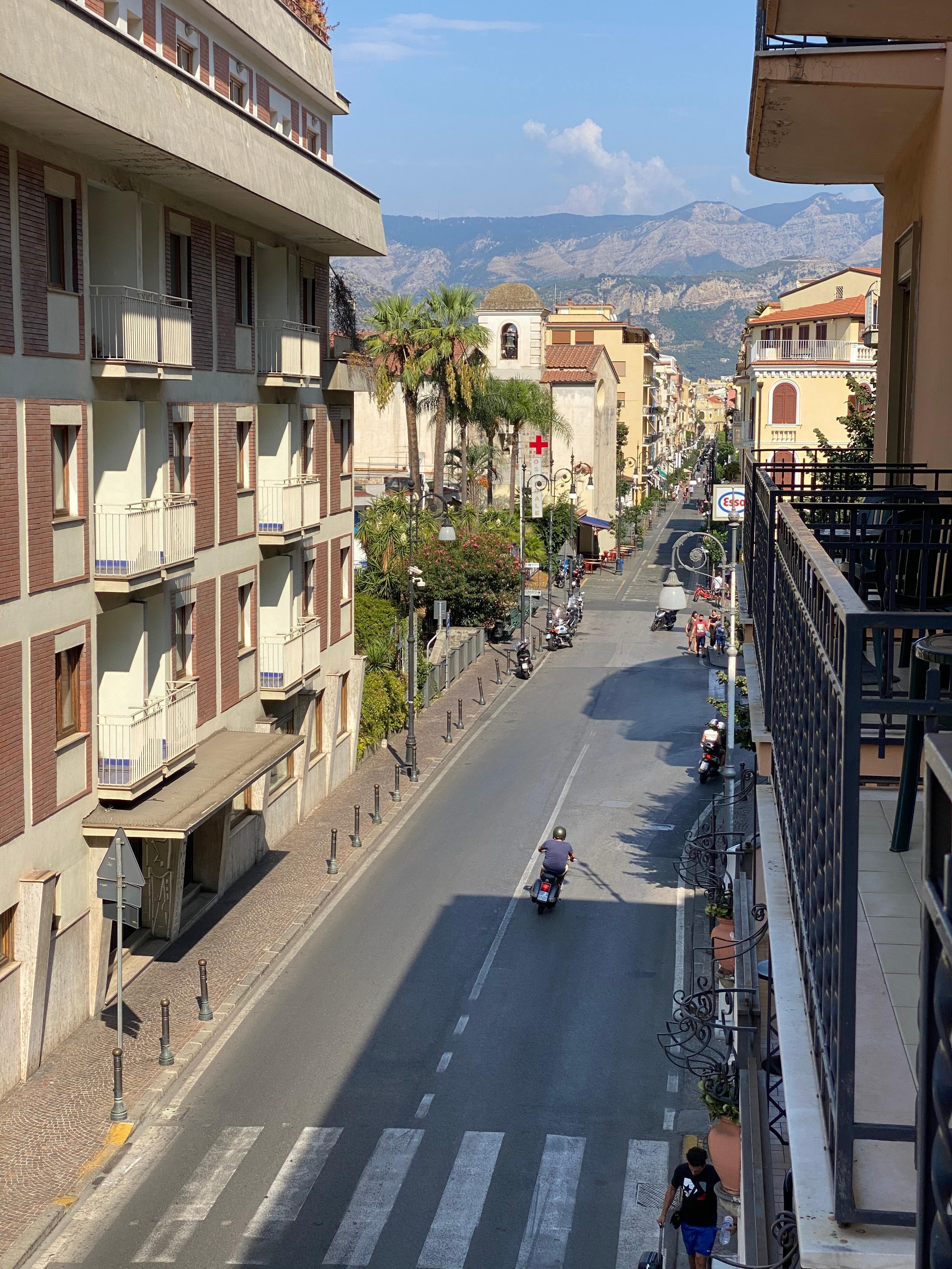 View from balcony towards Sorrento town