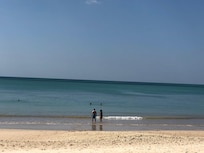 Beach along hotel