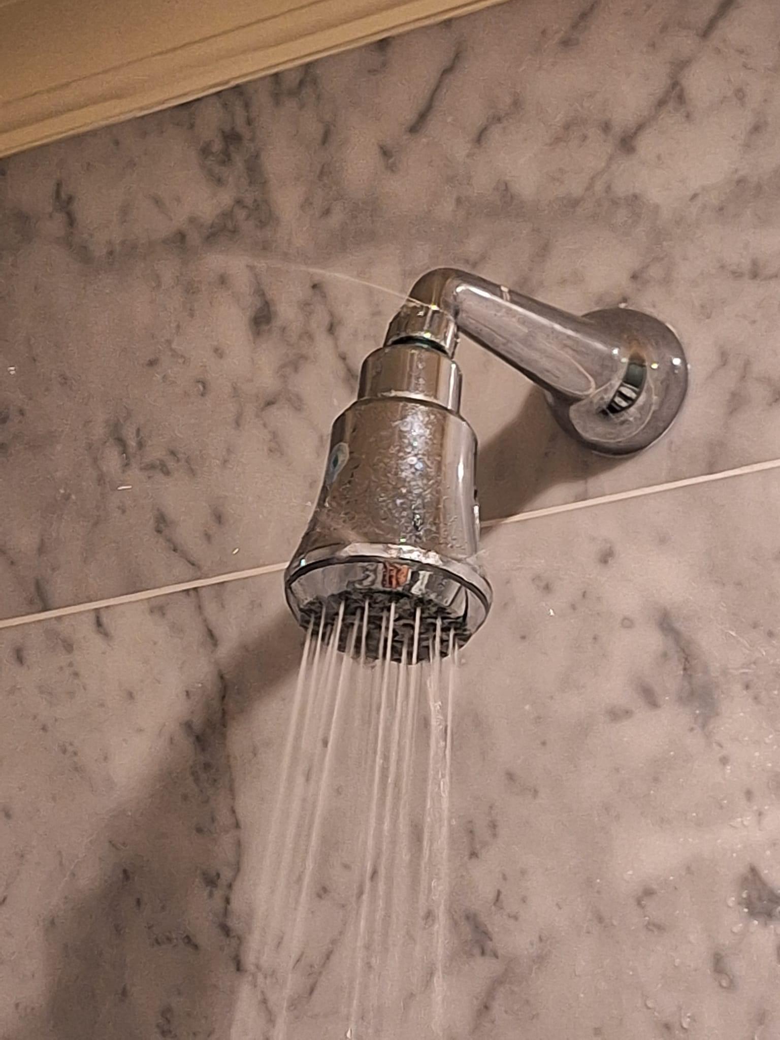 Broken shower head