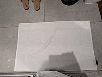 Soaked bathroom floor