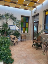 Patio de lâhĂŽtel