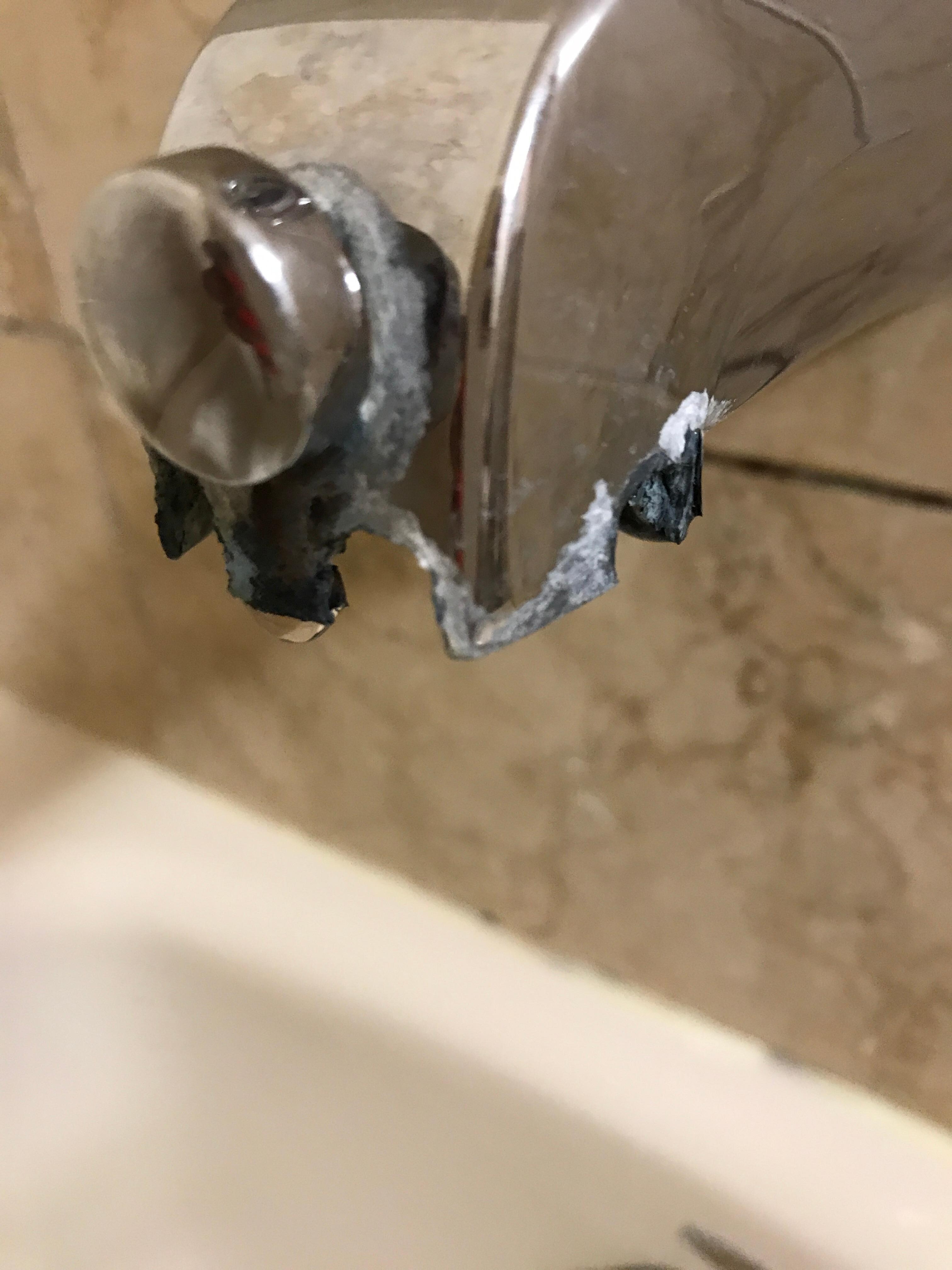 Bath faucet in upgraded room