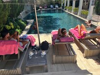 The only pool guest can use, and only if Spa guests are not using all the beds.
