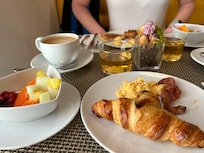 Our first meal getting off the plane. The staff told us to sit, relax and take a minute. We felt welcomed from the start.