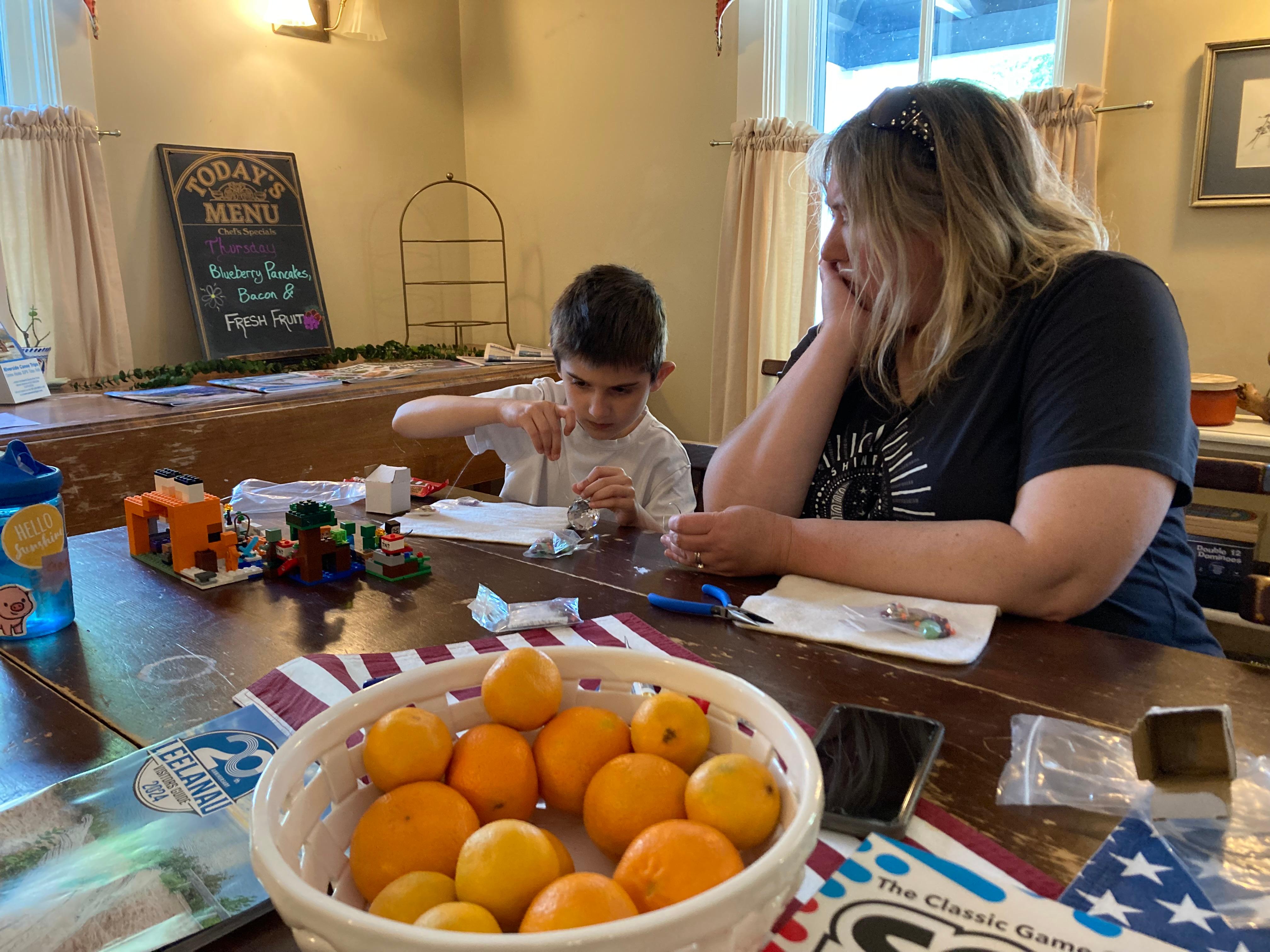 Crafting crystal suncatchers