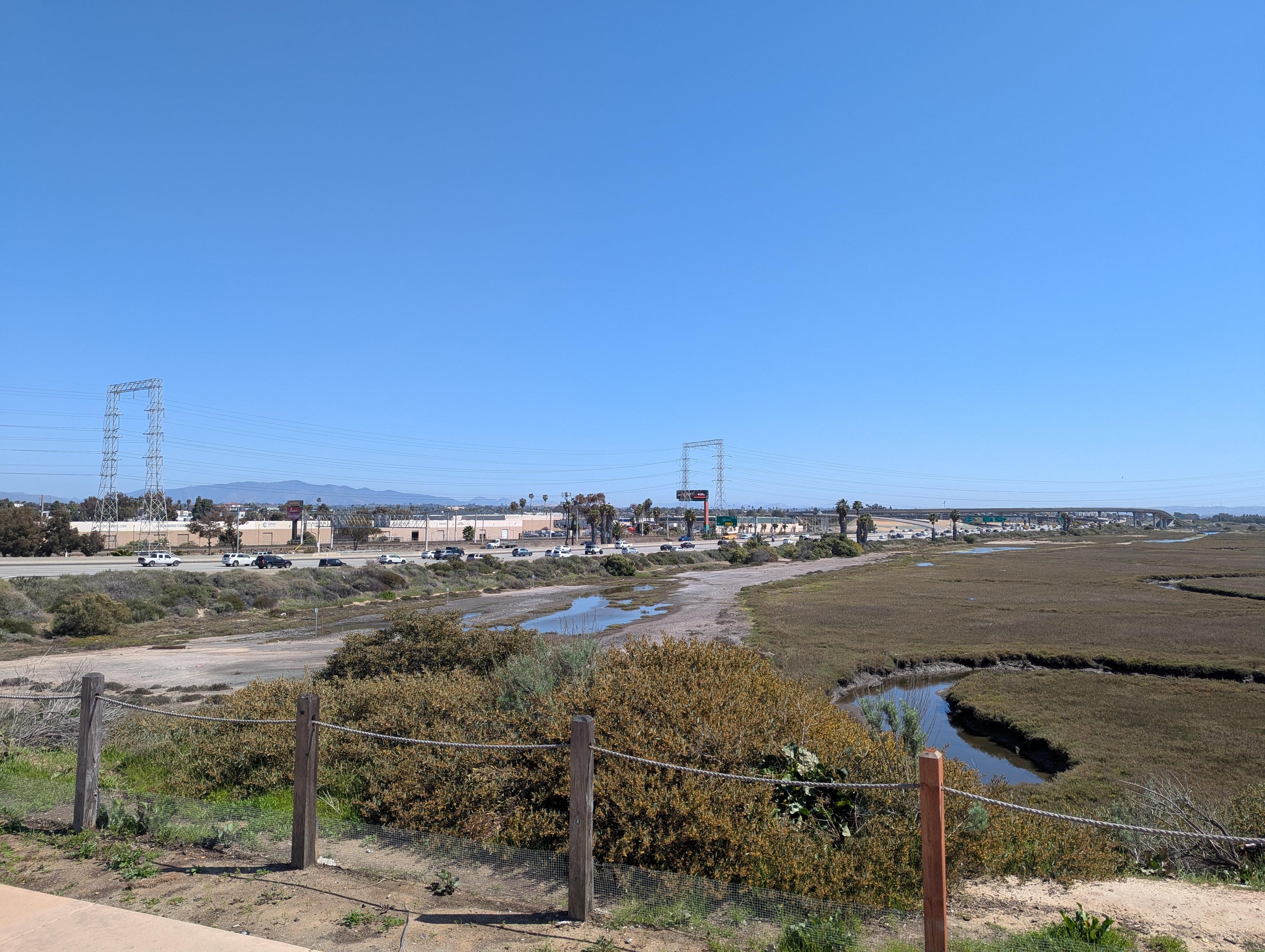 The view from the parking lot.