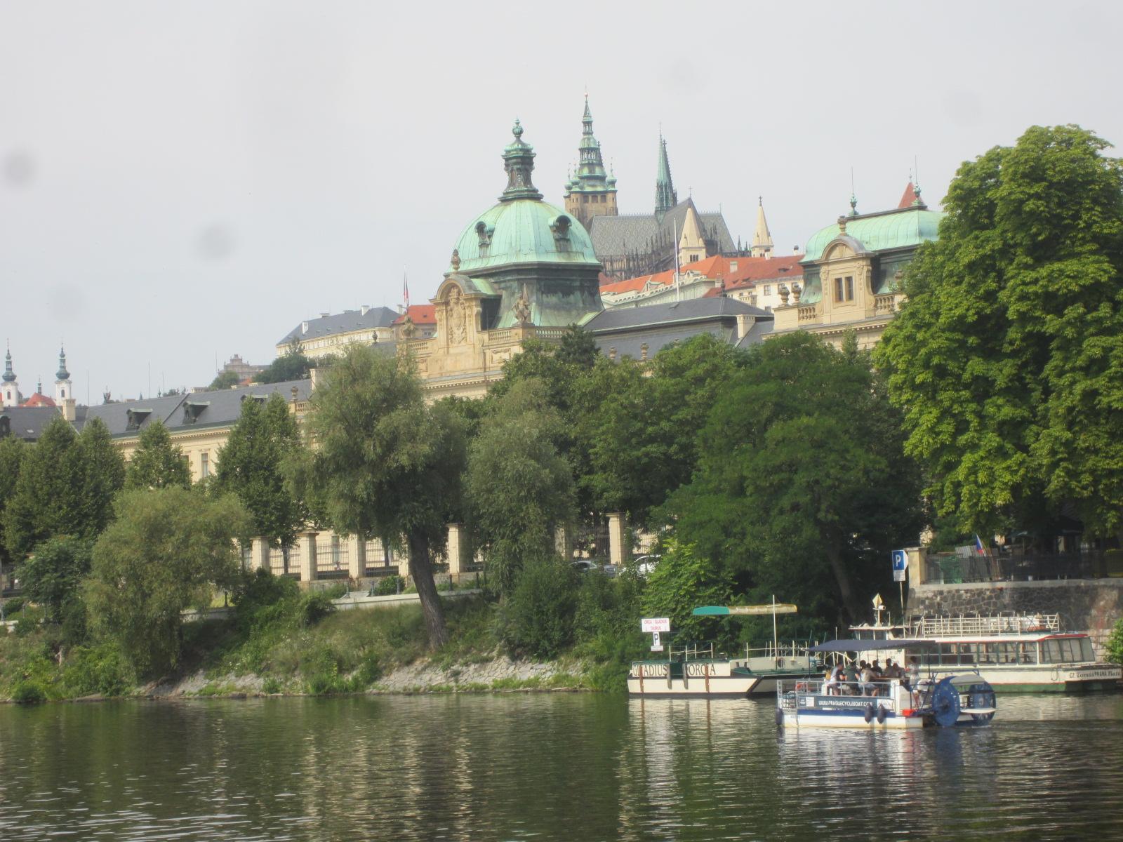 Boat cruise on the river Moldau (Vltava).