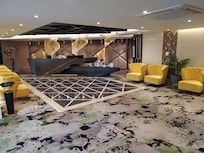 Lovely reception with lots of gathering and chill out spaces