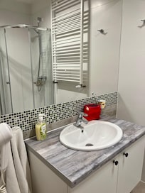 Shower and toilet