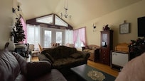 The living room on the second floor