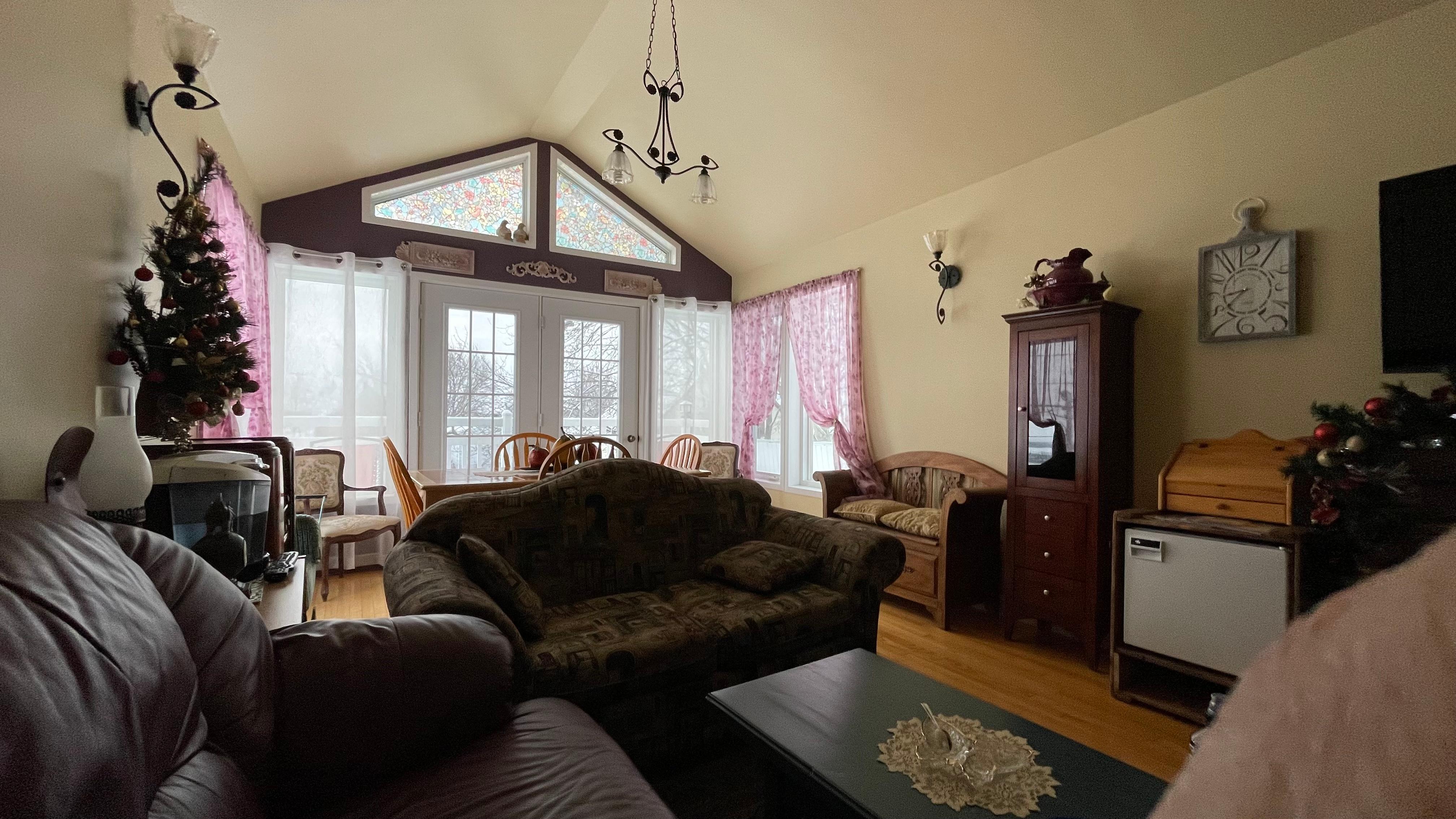 The living room on the second floor