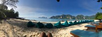 Private beach with loungers and super views