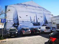 Just one of the great murals around Olhão.