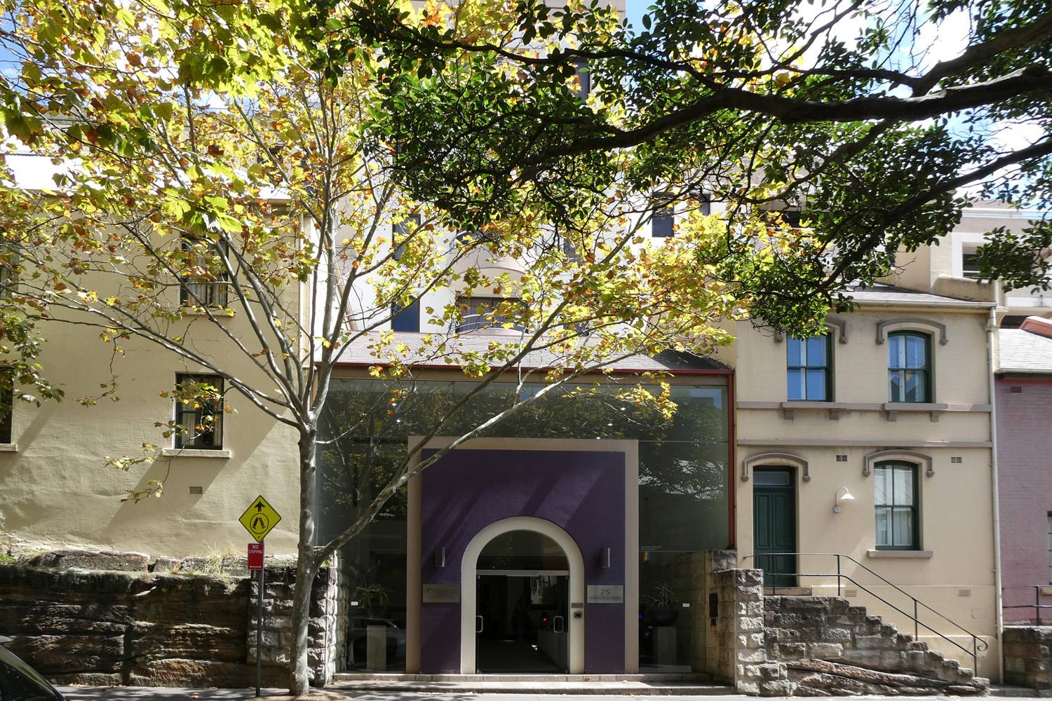 Hotel entrance.