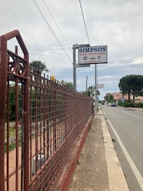 Outside the gate