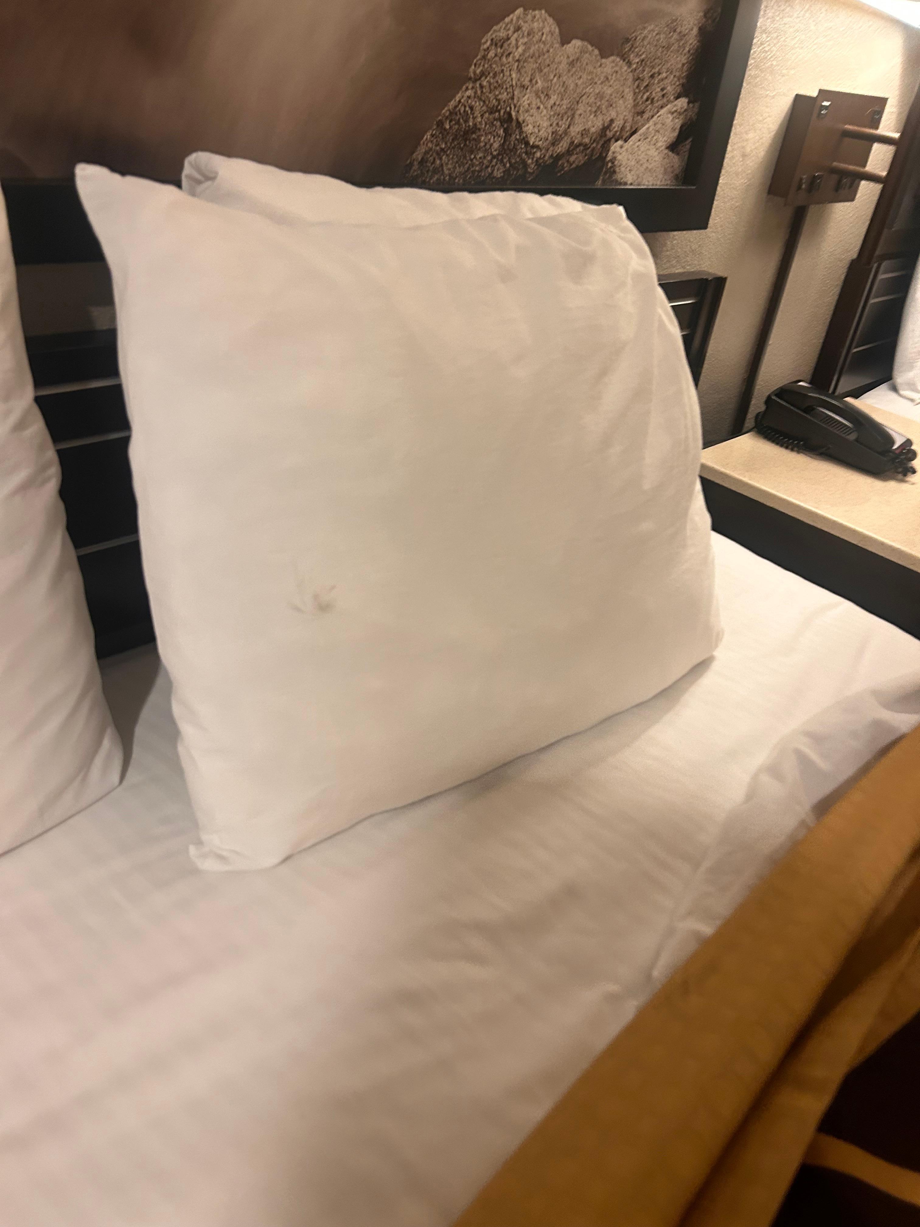 Stains on pillow