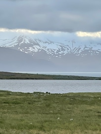 View from one of the many geothermal hot tubs.