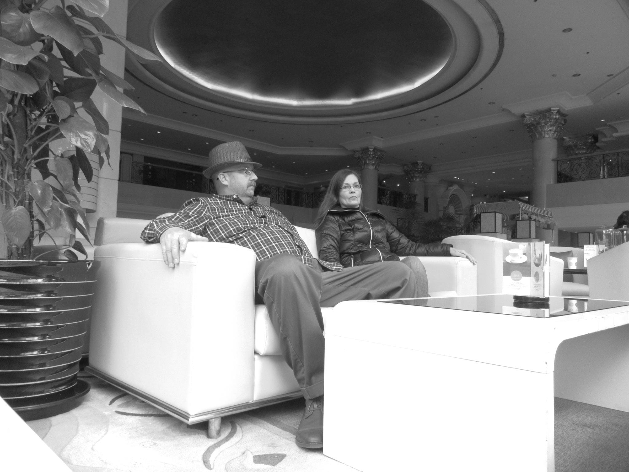 Hanging out in the lobby