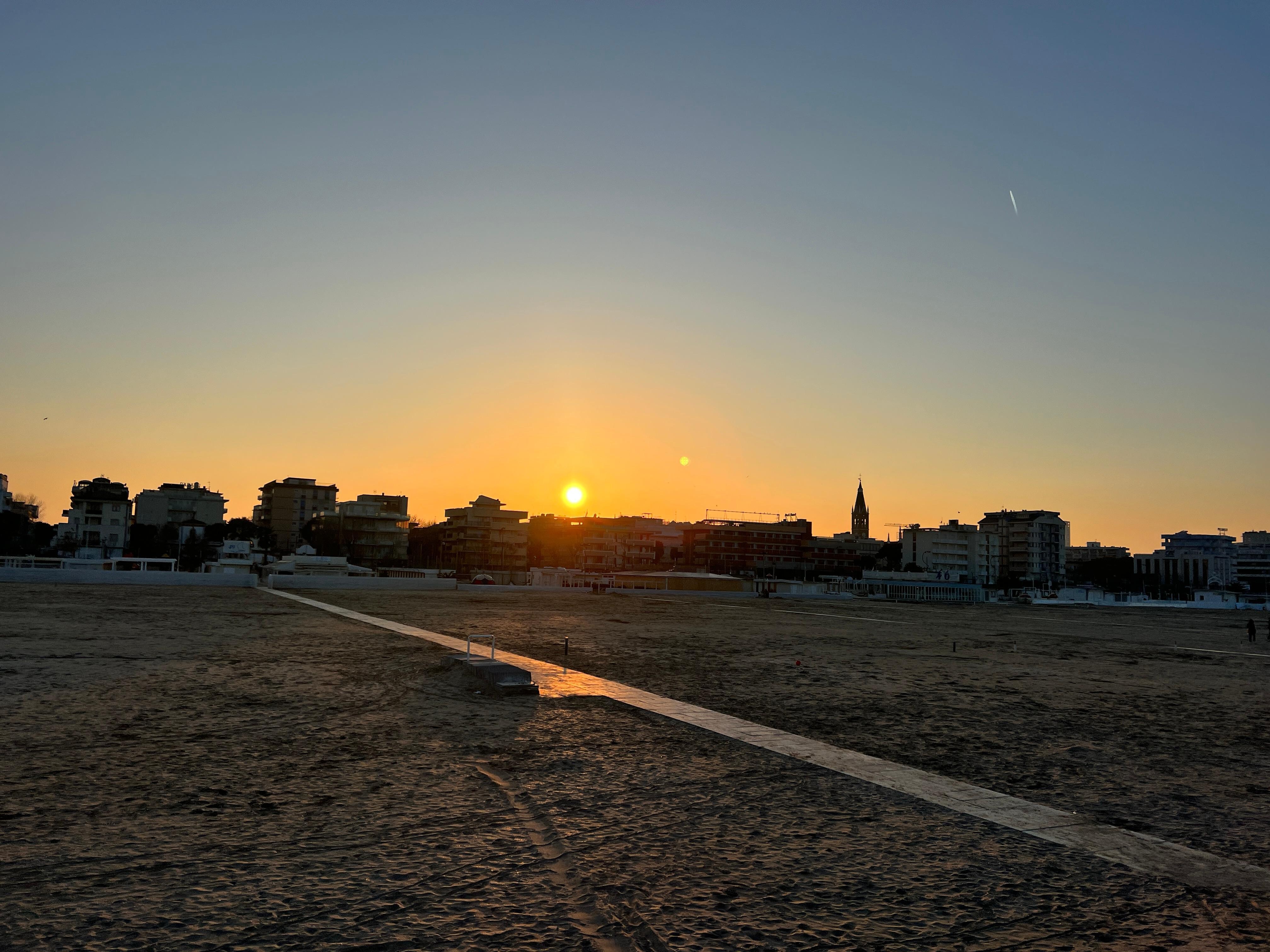 View from the beach of Rimini