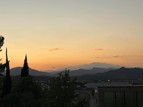 Sunset from the garden