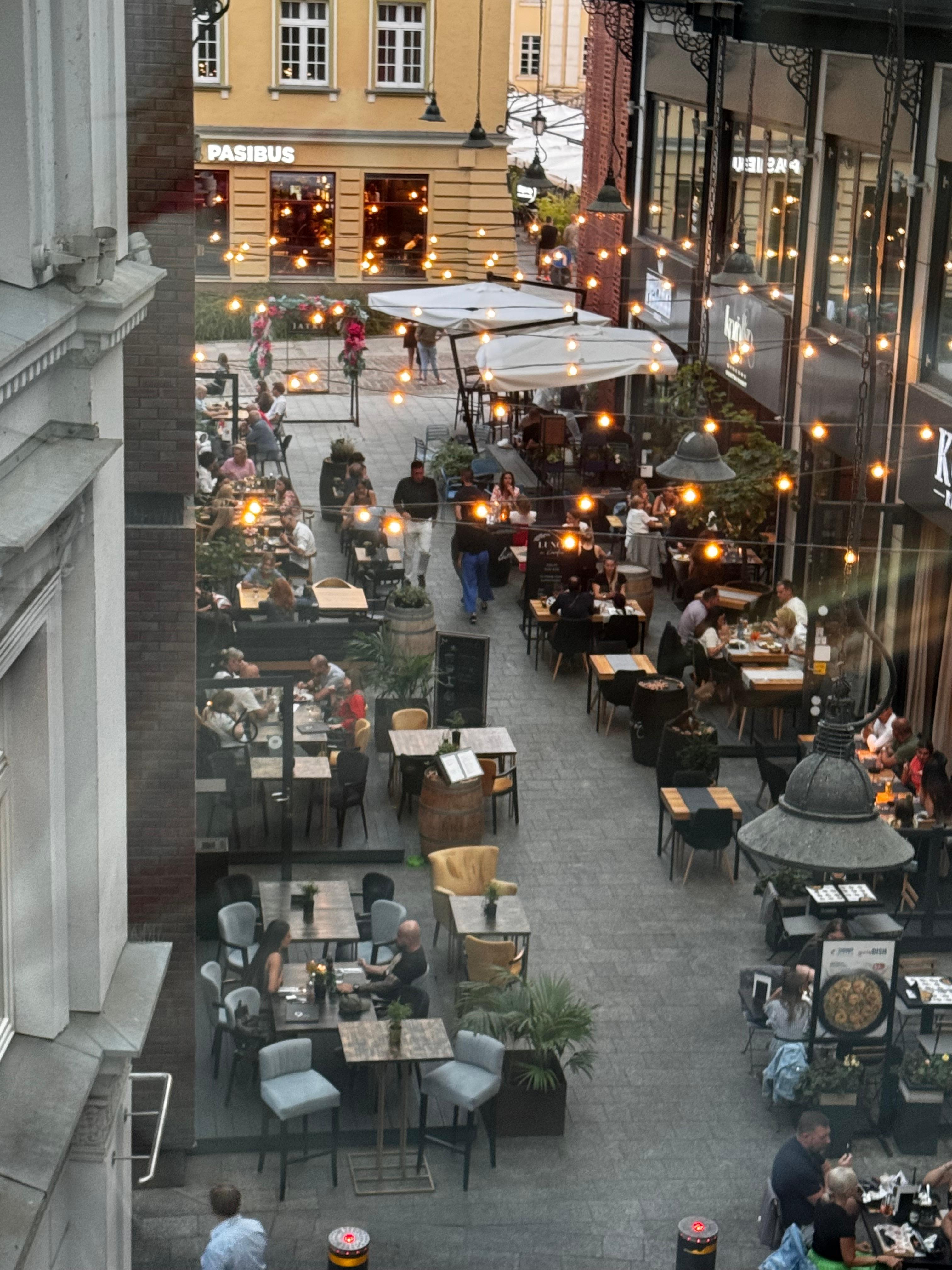 Bars beneath the hotel 