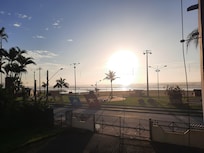 Vista da sacada do hotel