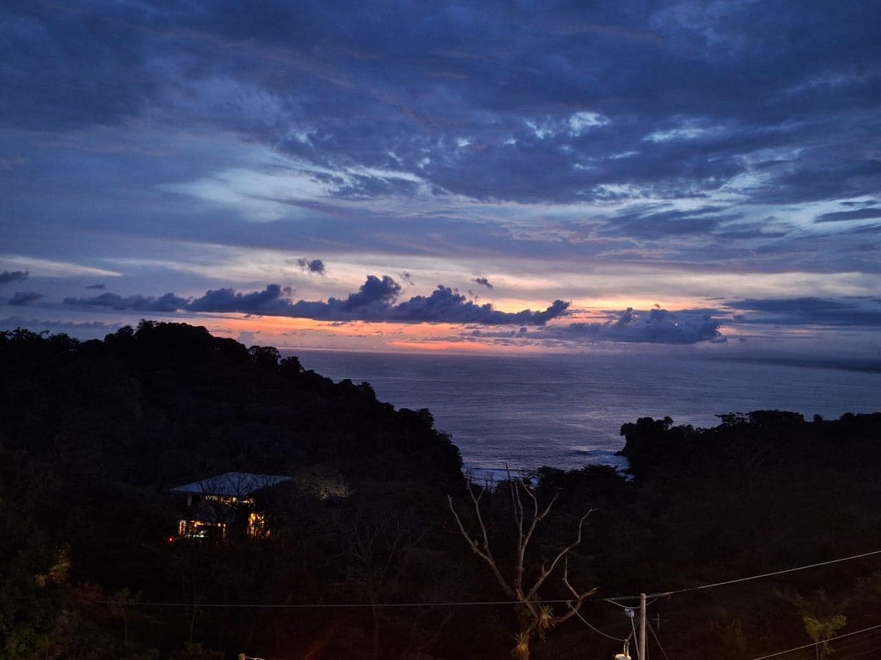 Vista del atardecer desde el hotel