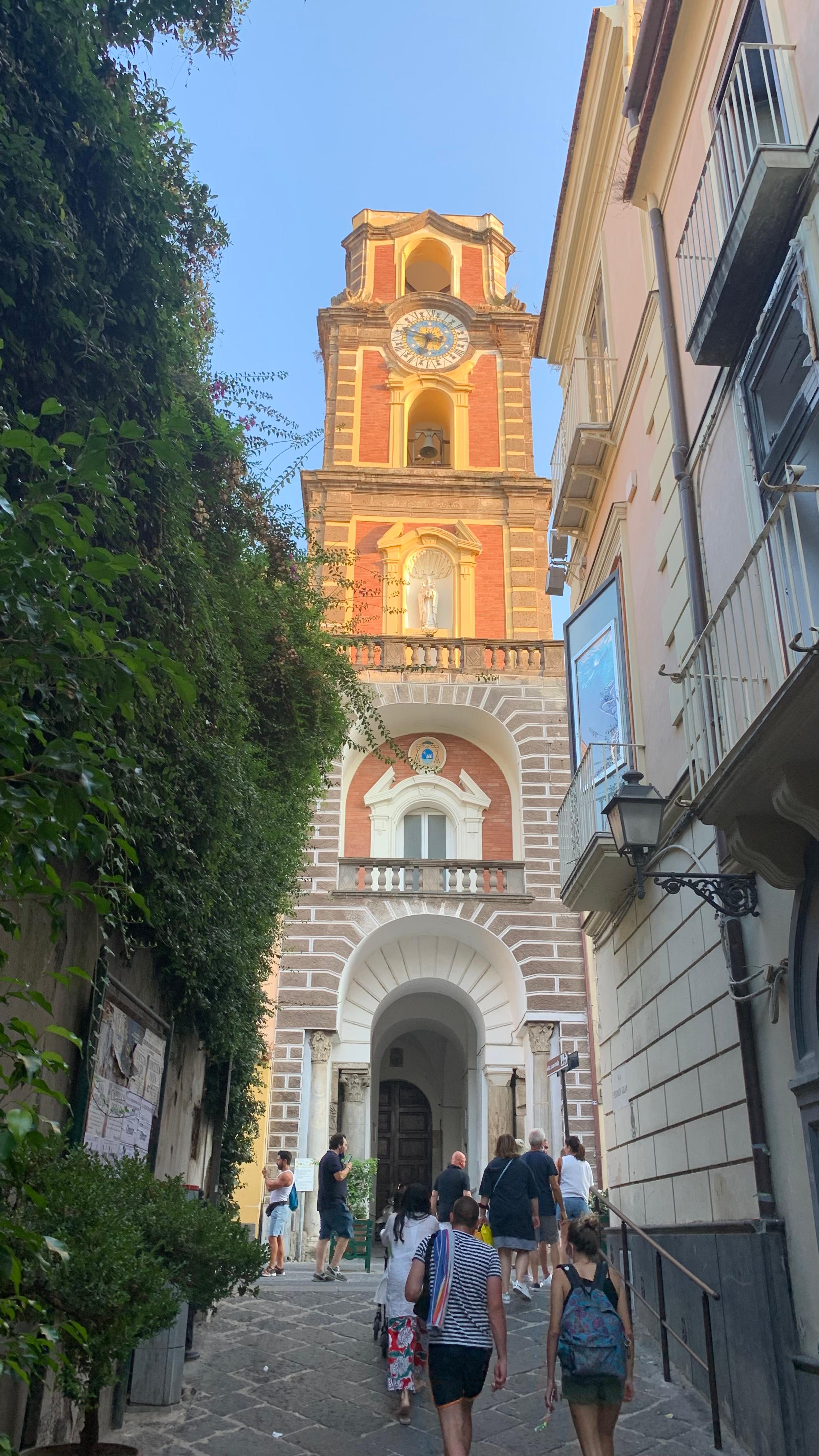 Famous church tower in Sorrento.