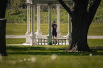 Couple exploring the grounds