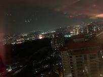 Vue de la chambre le soir