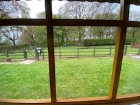 Dog park right next to lodge.