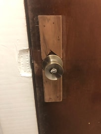 Front door repaired many times