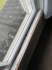 Window frame damaged