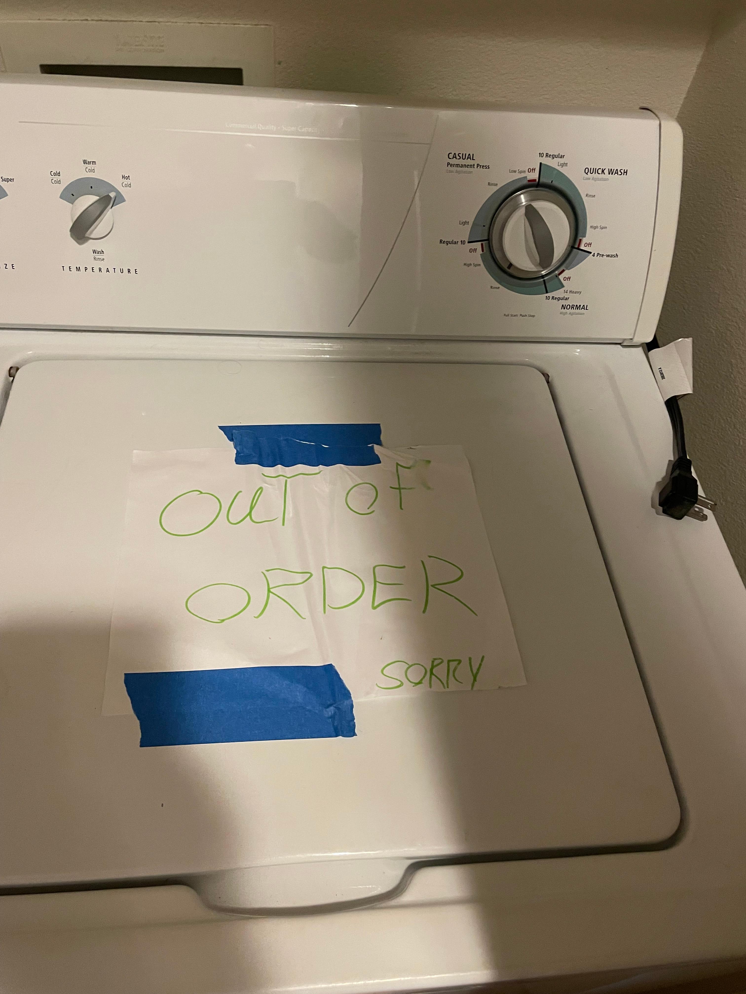 Broken washer/dryer