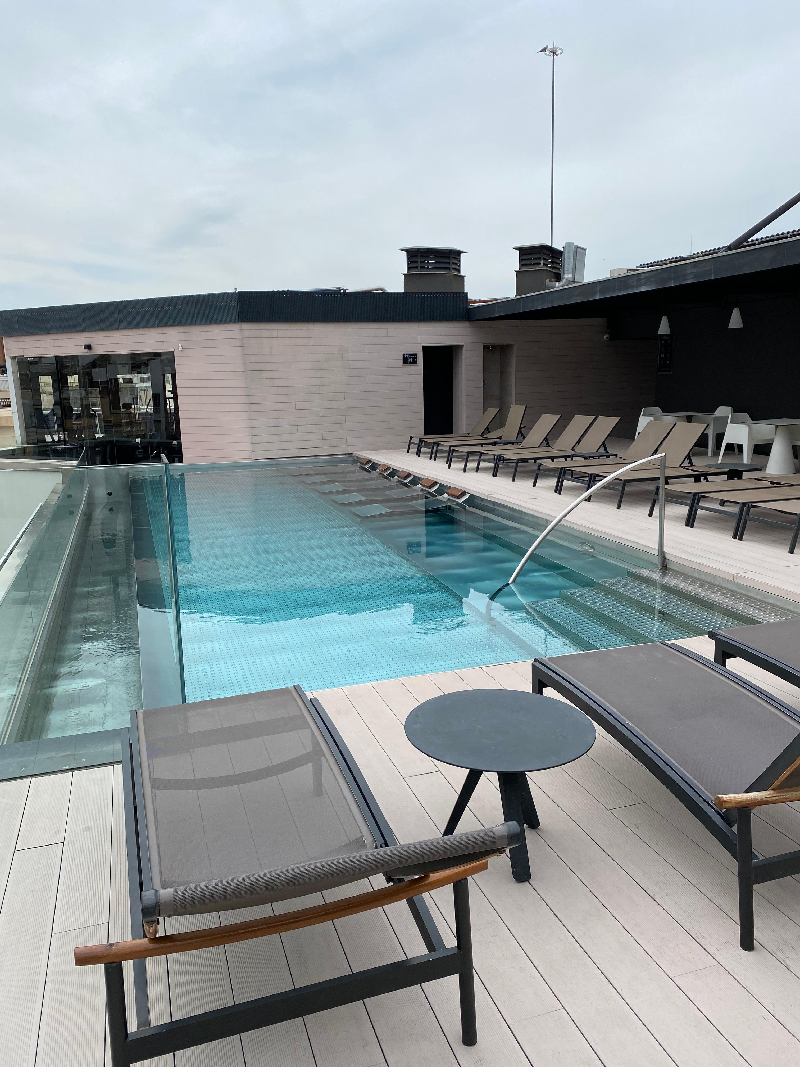 Pool area and gym