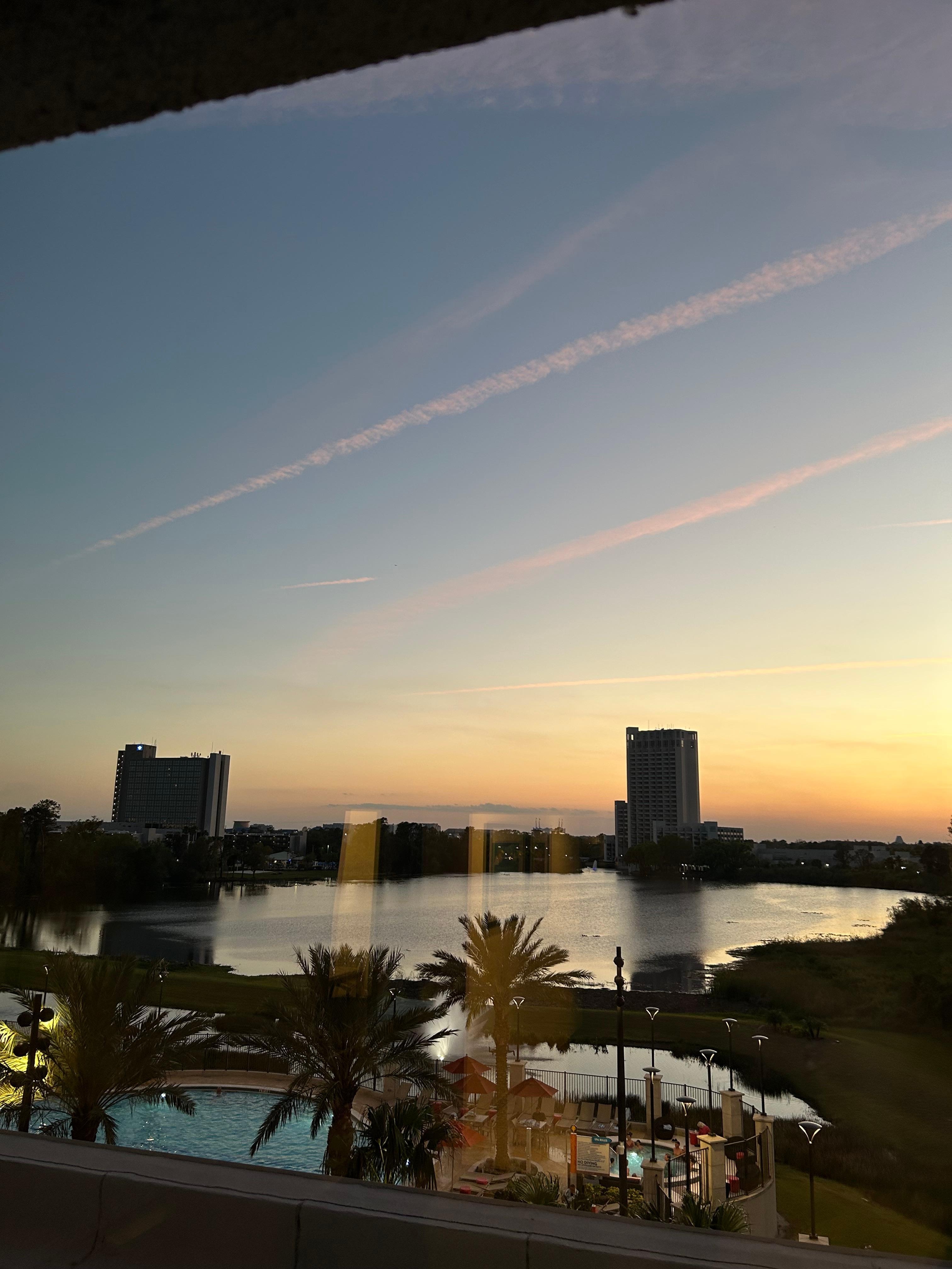 View from our room- fireworks from Disney can be seen out window!
