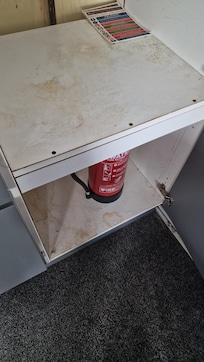 Hope you didn't want to put anything in this cupboard - yuck!