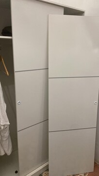 Try to open the closet the door came off