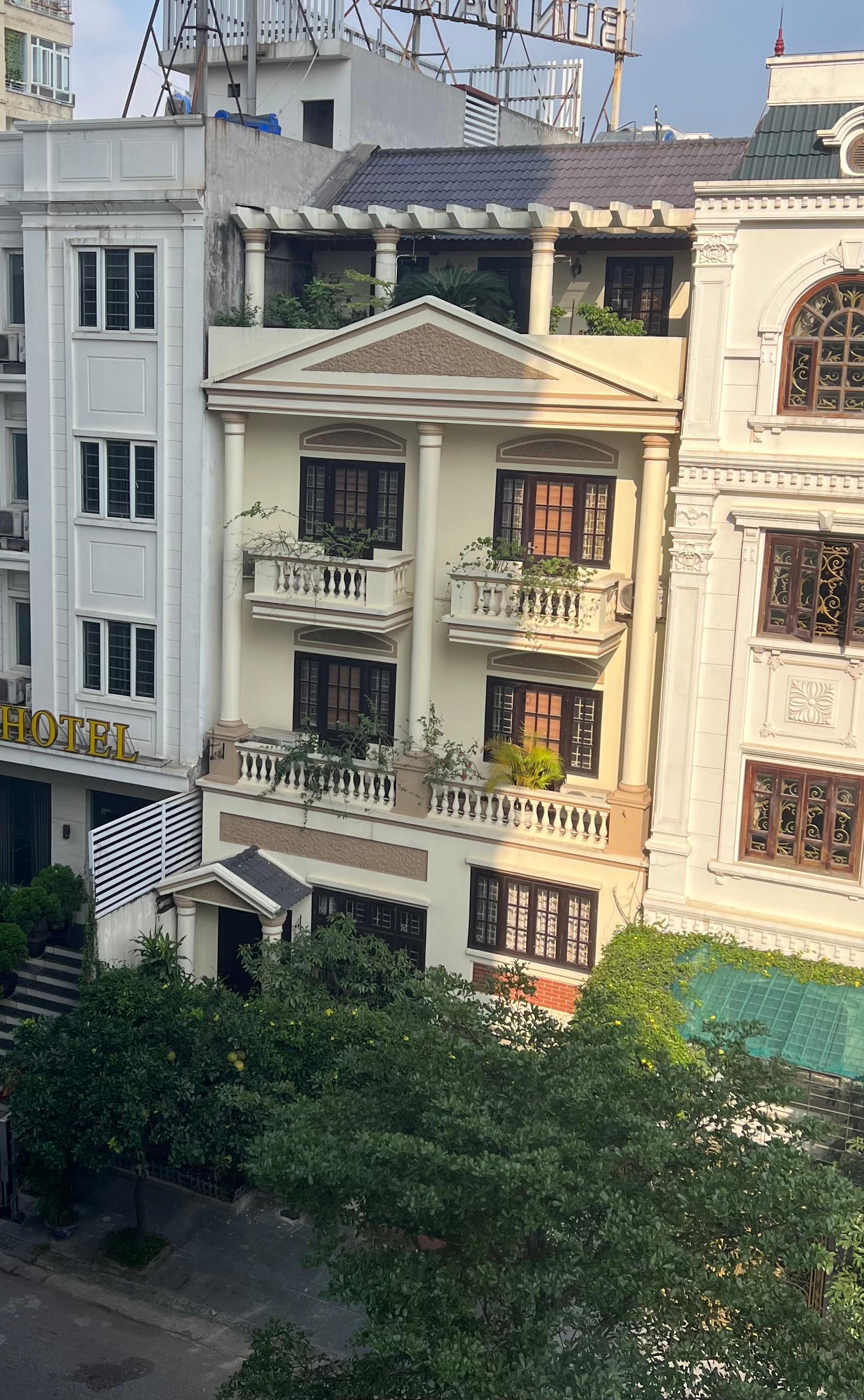 Interesting building opposite hotel