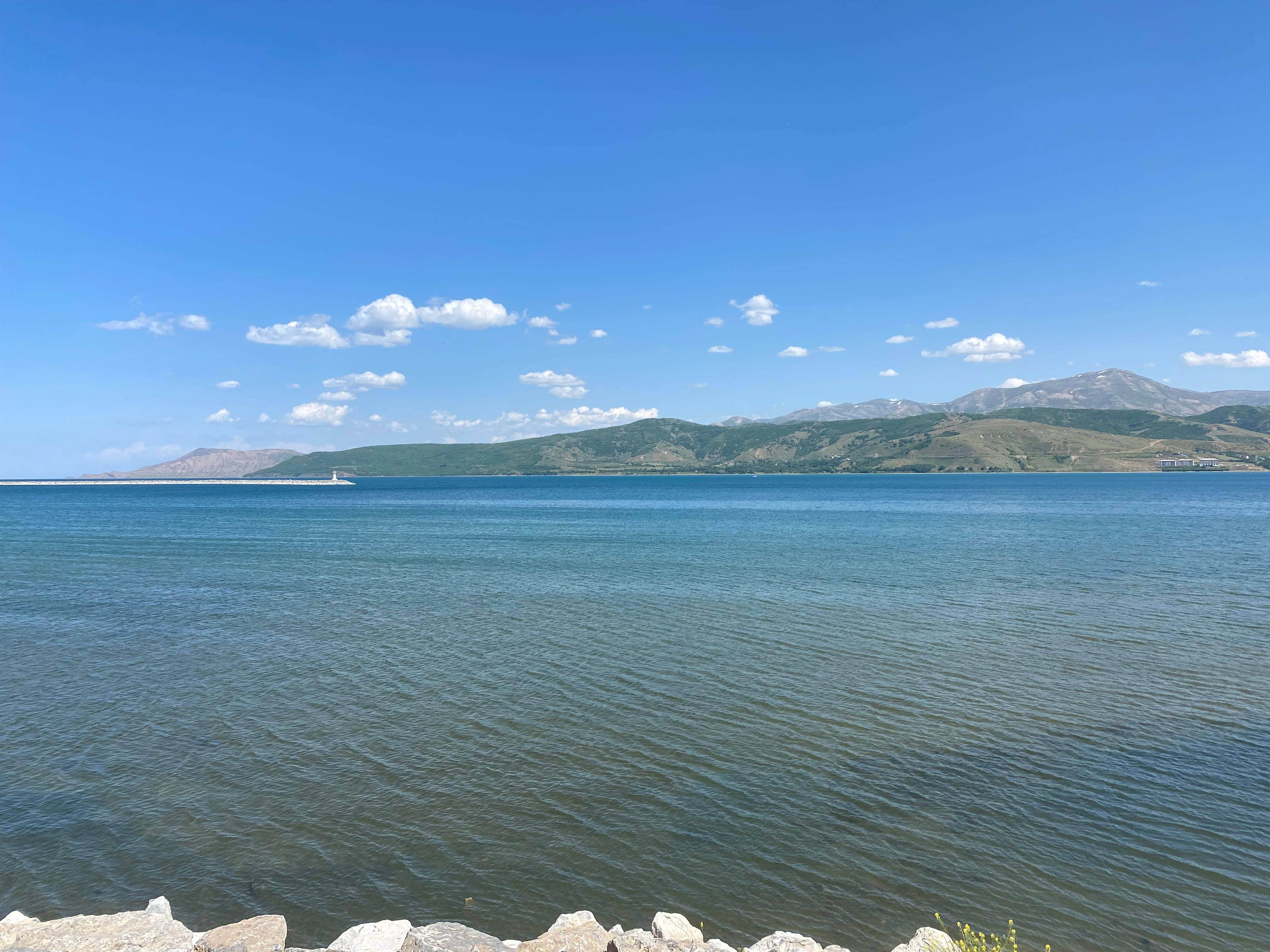 View from the promenade across the lake  