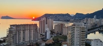 Amazing sunset on the balcony.